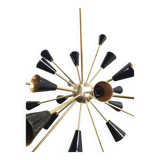 Brass Sputnik Ceiling Lamp, 1950s