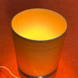 VINTAGE 1970 TABLE LAMP CHROME BASE & BROWN RESIN BALL SHADE