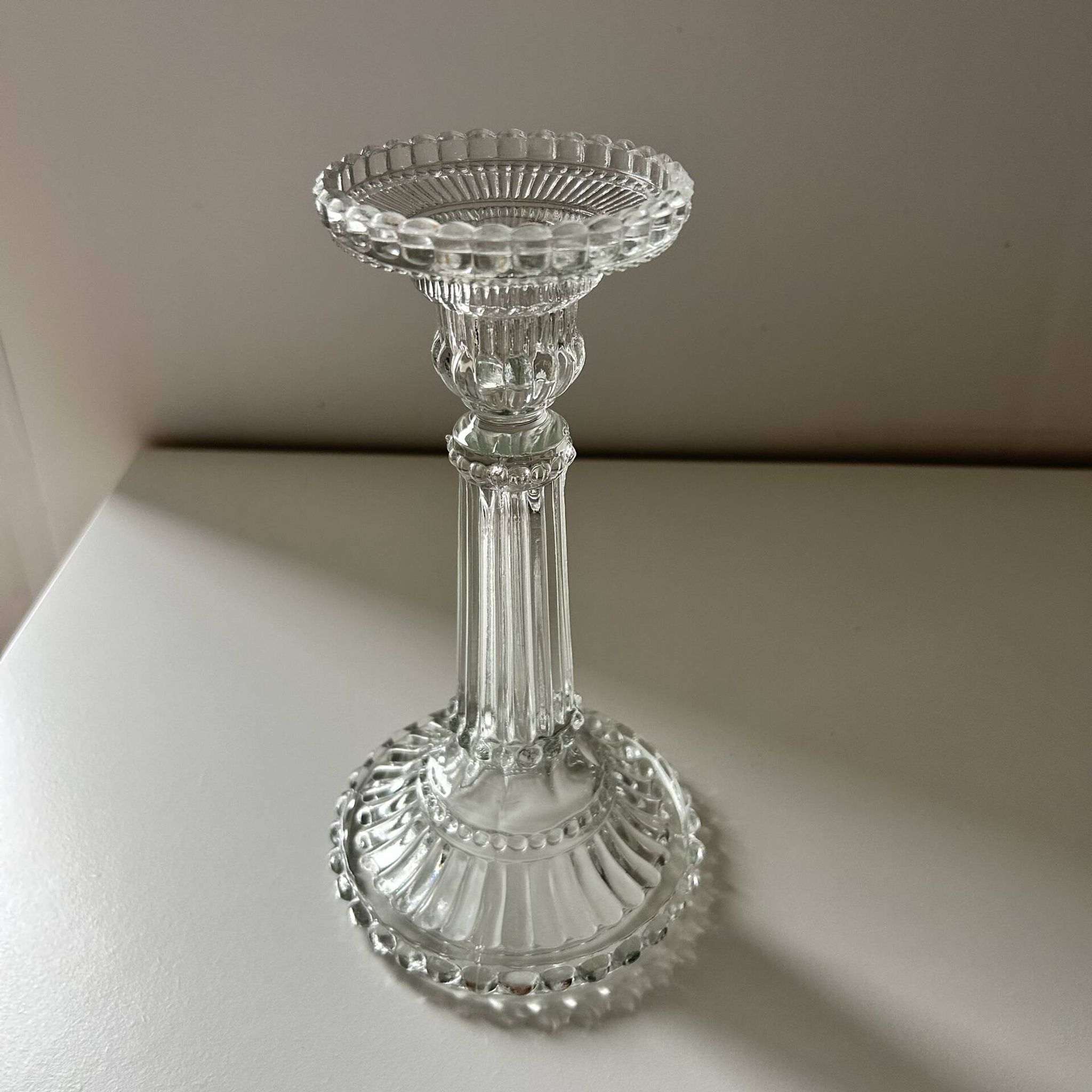 Bougeoir en verre 