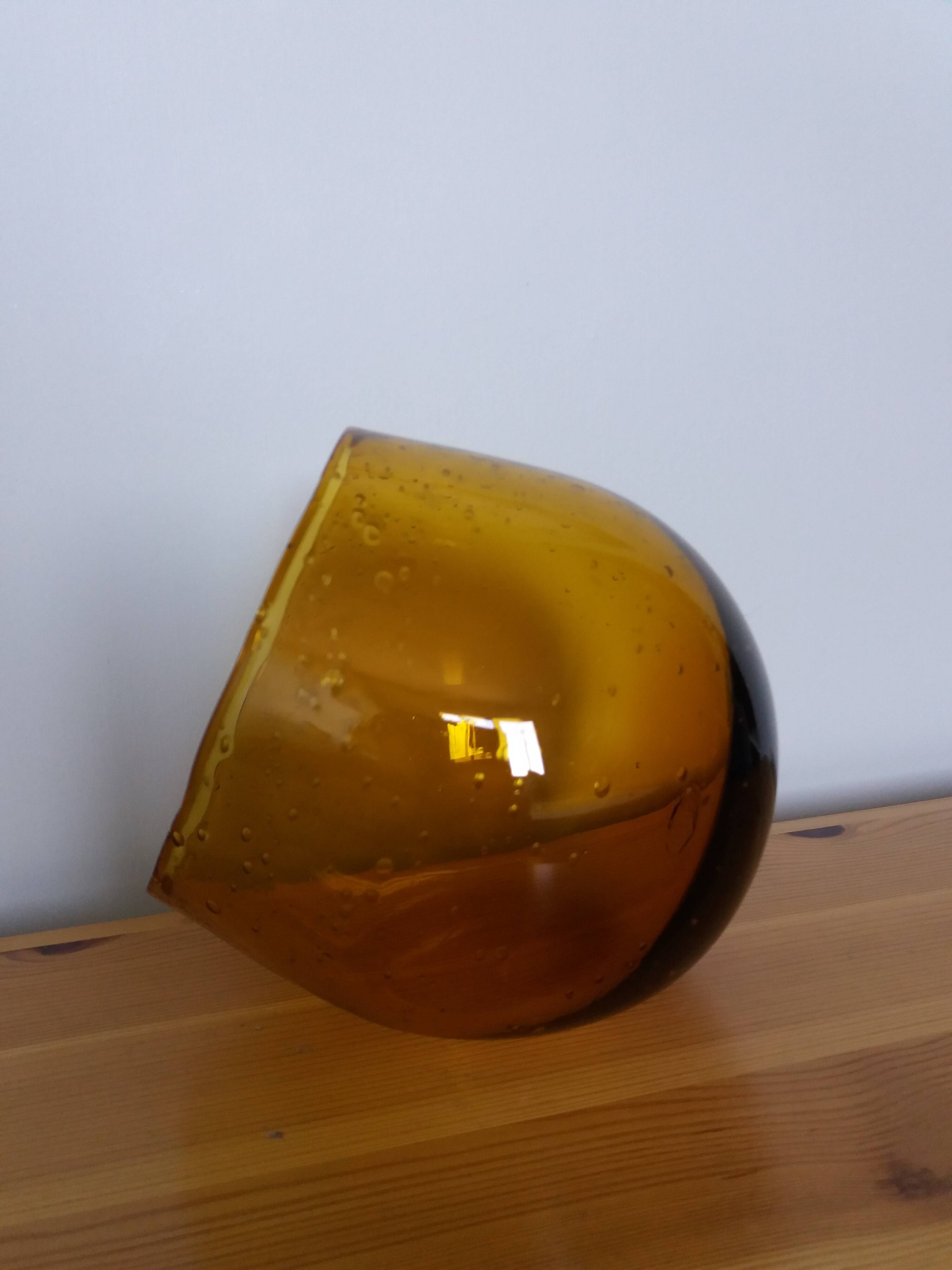Blown bubble glass vase by Biot