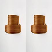 Ensemble de 2 lampes murales en bois par Hans Agne Jakobsson