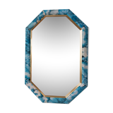 Flower octagonal mirror 37x57cm