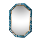 Miroir octogonal à fleurs 37x57cm