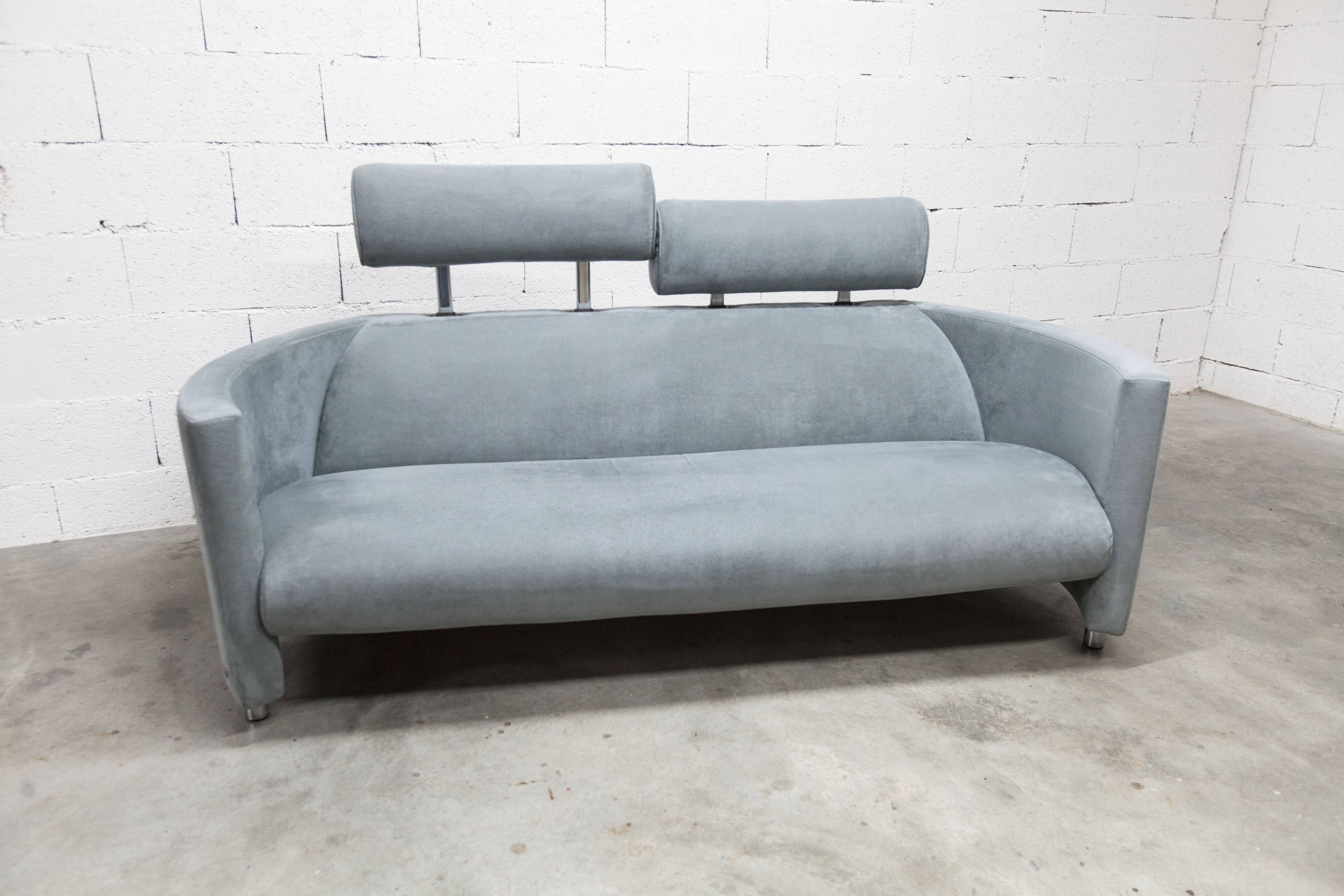 Negresco Sofa Design Bernard Massot for Neology France Moiré Velvet
