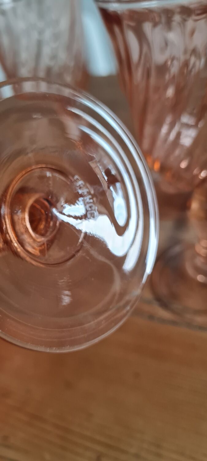 Set of 7 arcopal glasses model Rosaline