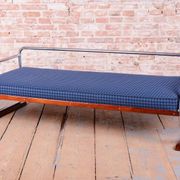 Czech Bauhaus Chrome and Beech Sofa attributed to Robert Slezak, 1930s