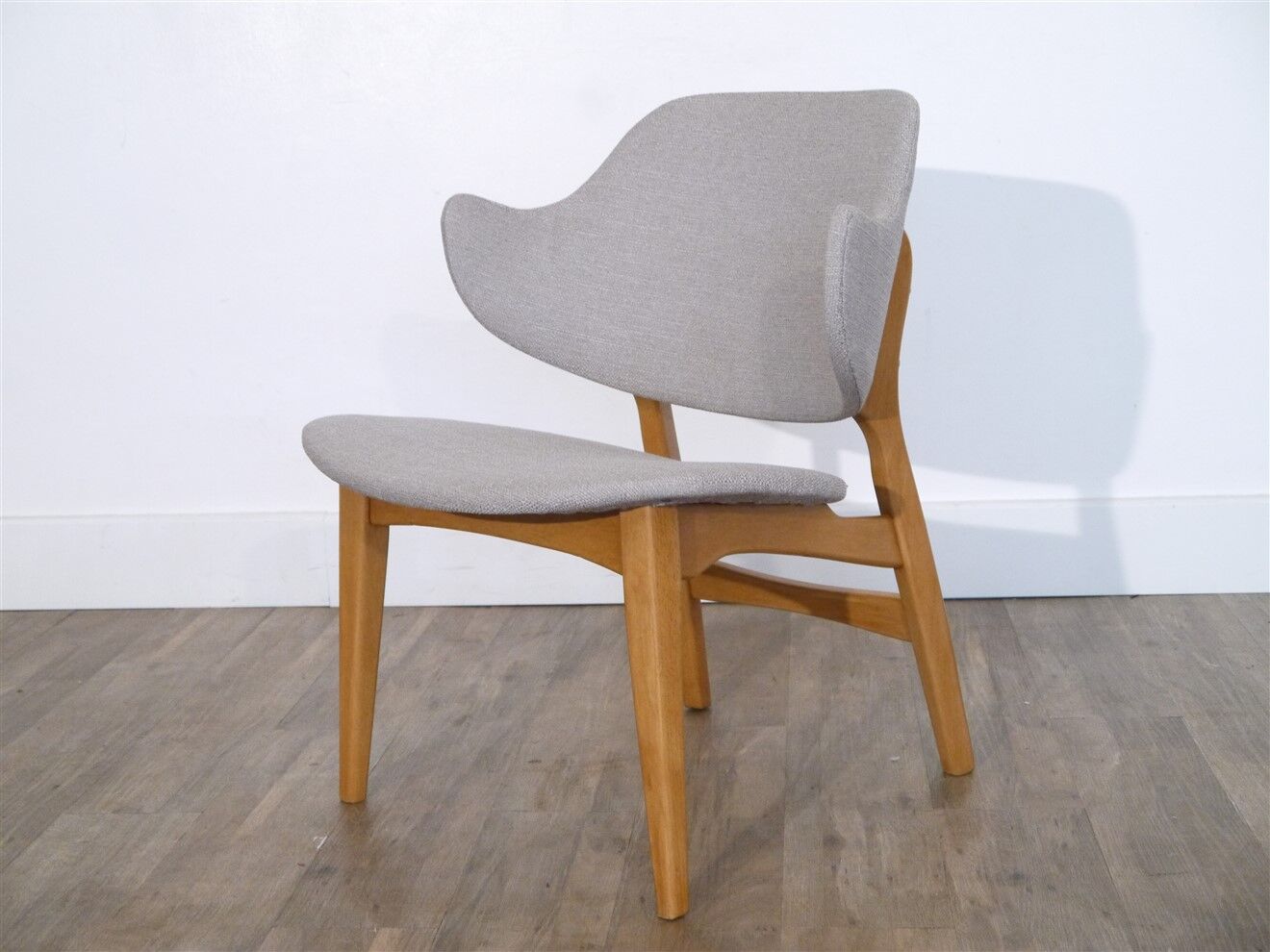 Vintage Scandinavian wooden armchair 1960
