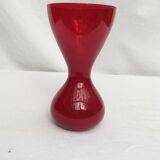 Vintage red glass vase
