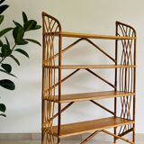 Vintage rattan shelf