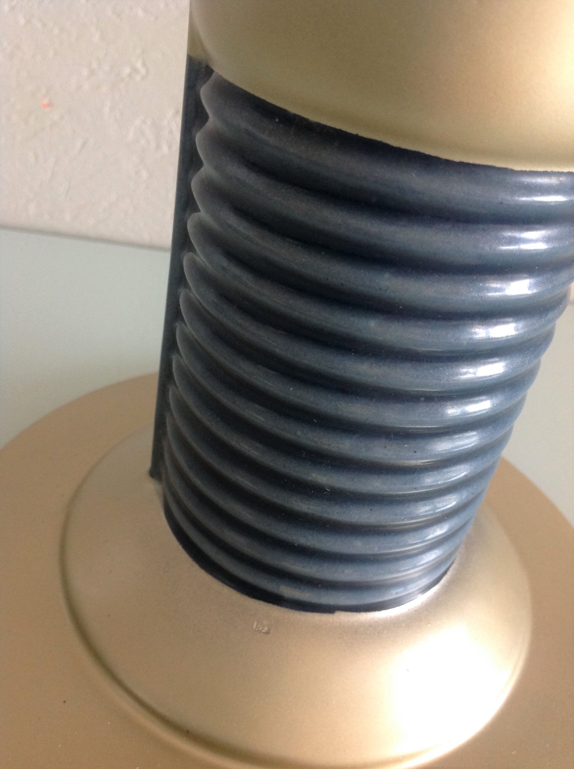 Blue and gold tulip vase in enamelled art deco style / 30s-40s