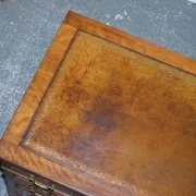 Antique Pedestal Desk by Edwardian Maple & Co, 1890