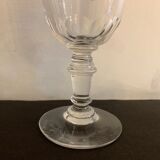 6 old blown foot glasses in Baccarat glass