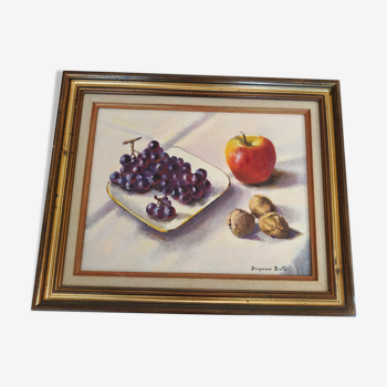 Huile sur toile nature morte