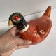 Pheasant ceramic box by Michel Caugant