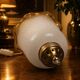 Murano Glass Table Lamp Brass Mushroom