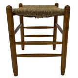 Vintage Stool Danish Papercord Rope Stool Mid Century Ottoman