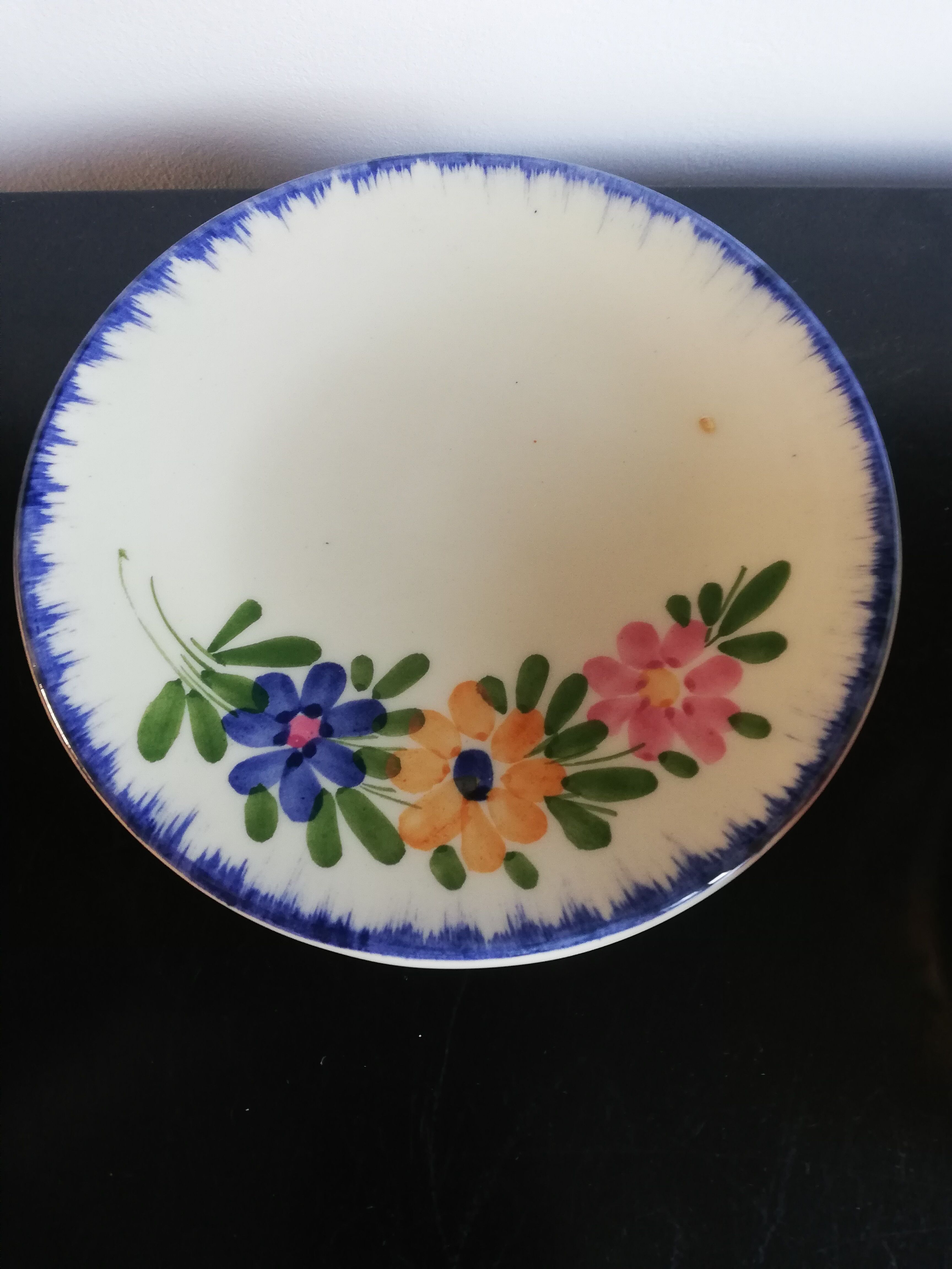 Bowl and plate in Pozzi earthenware