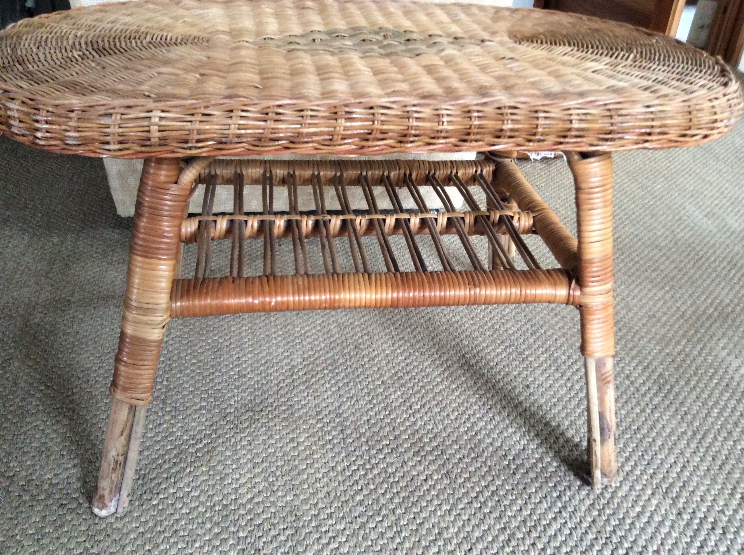Rattan coffee table