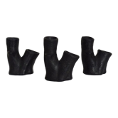 Trio of ceramic vases shaped like tree trunks, signed and numbered