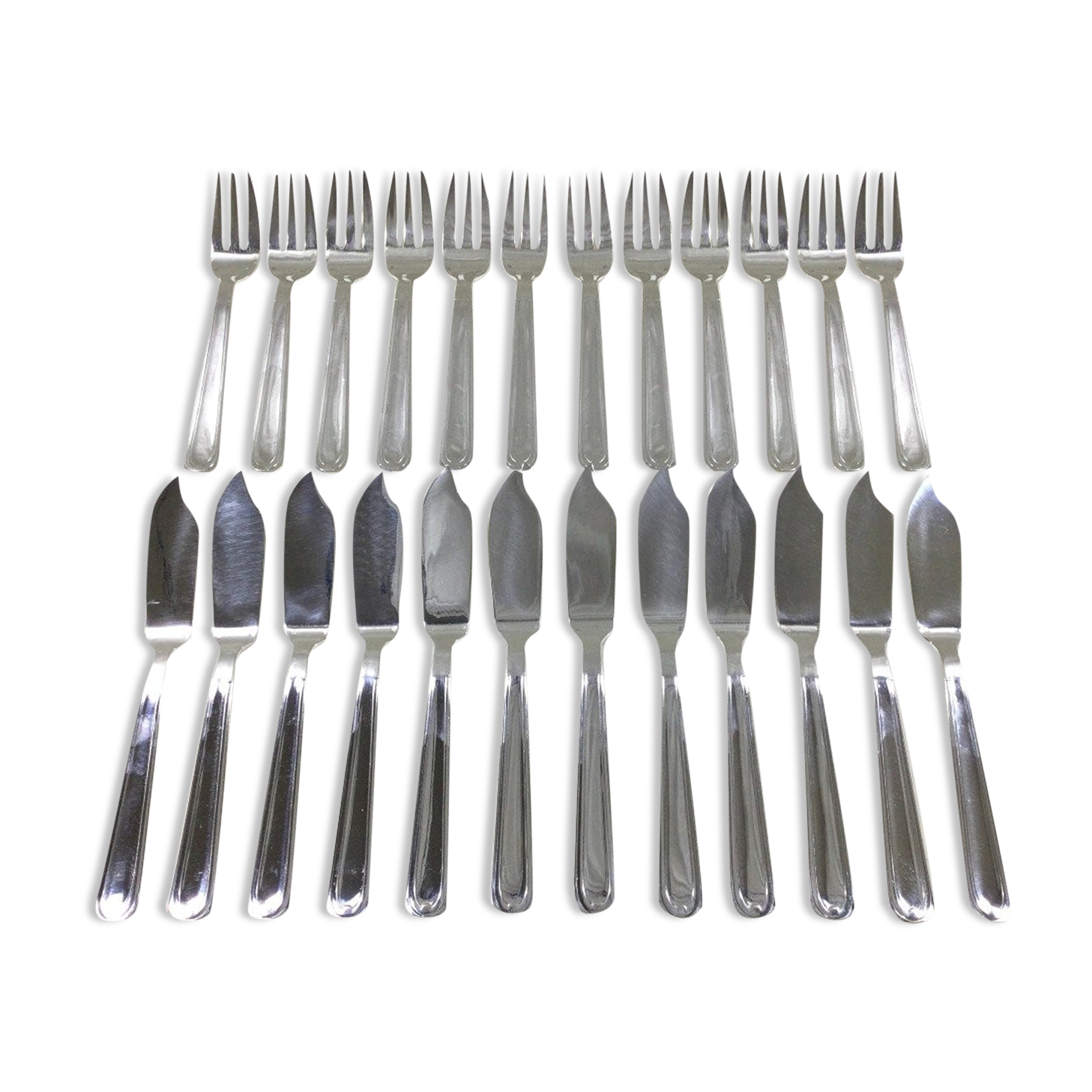 12 art deco fish cutlery