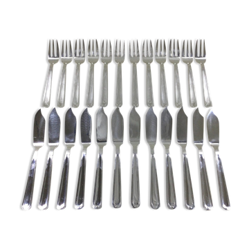 12 couverts à poisson art déco