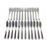 12 art deco fish cutlery