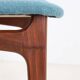 Set of 4 reupholstered Danish teak chairs, 1960s