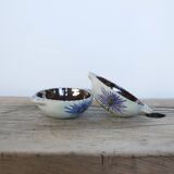 Pair of vintage ceramic thistle bowls by Marie Madeleine Jolly