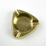 Triangular brass ashtray