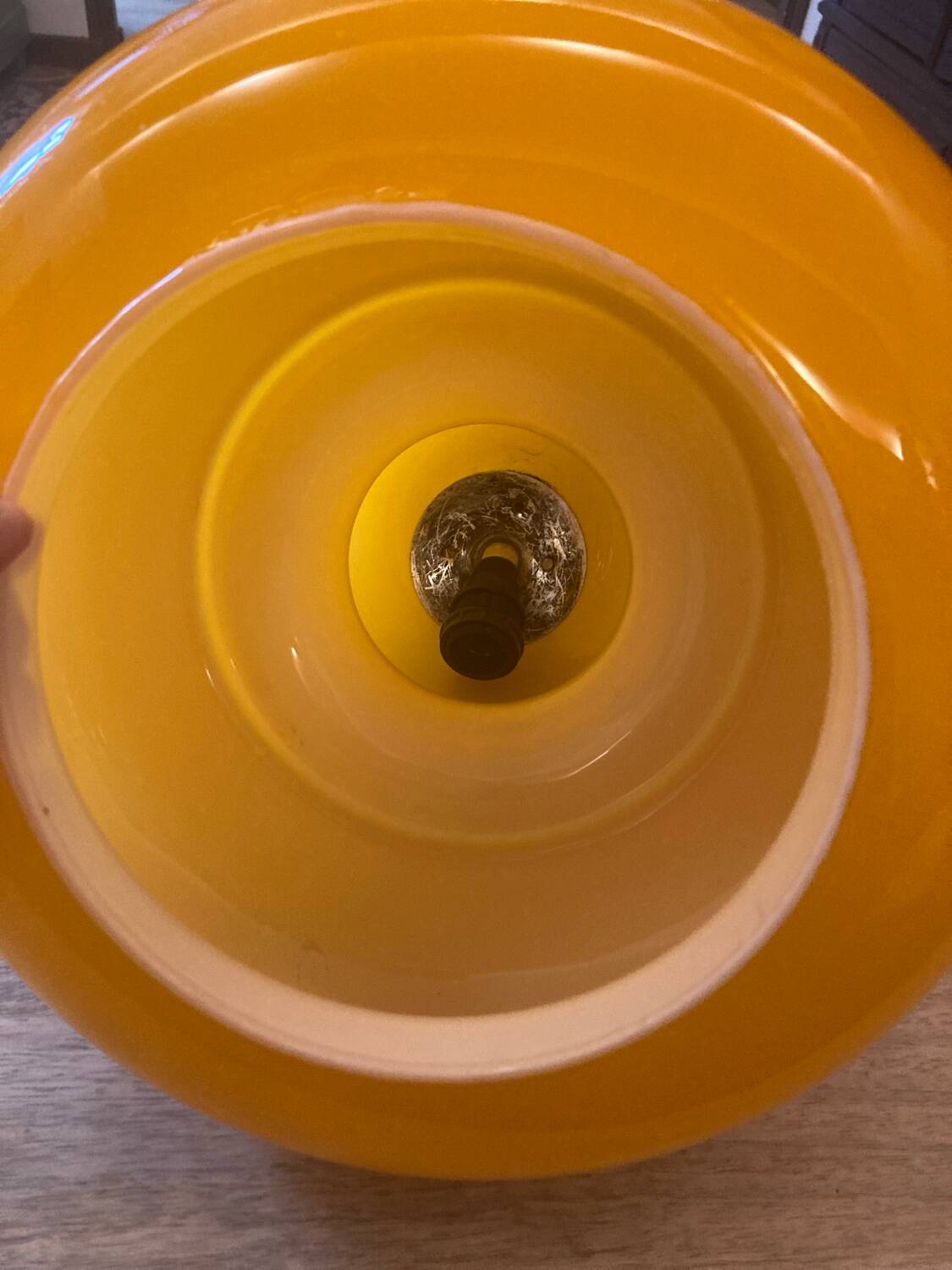 Orange pendant light, 1970s