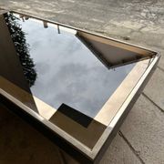 Willy Rizzo coffee table brass/glass 70s Italy