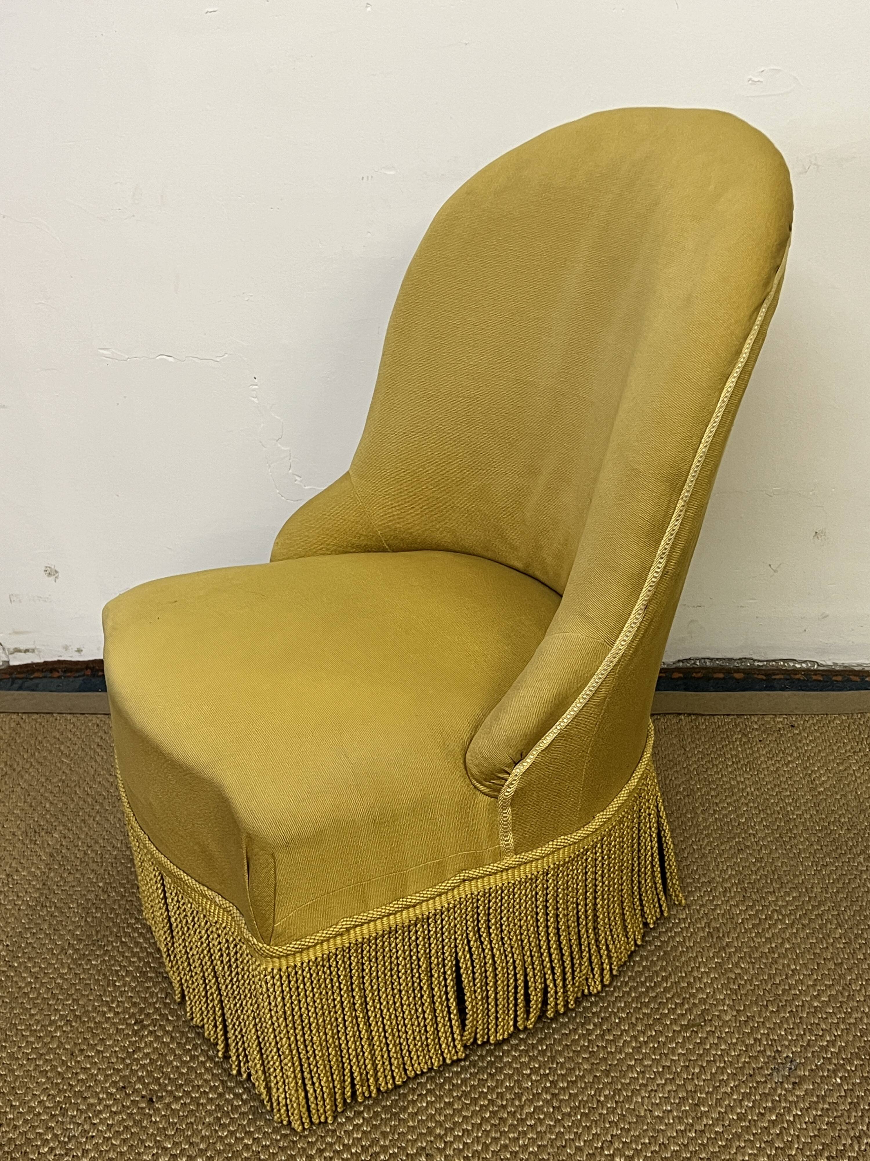 Mustard toad armchair