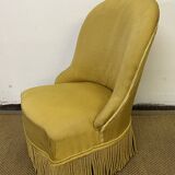Fauteuil crapaud moutarde