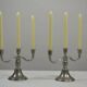 Rare pair of Pewter Candle Holders, Model 224 by GAB Tenn, Sweden, 1932