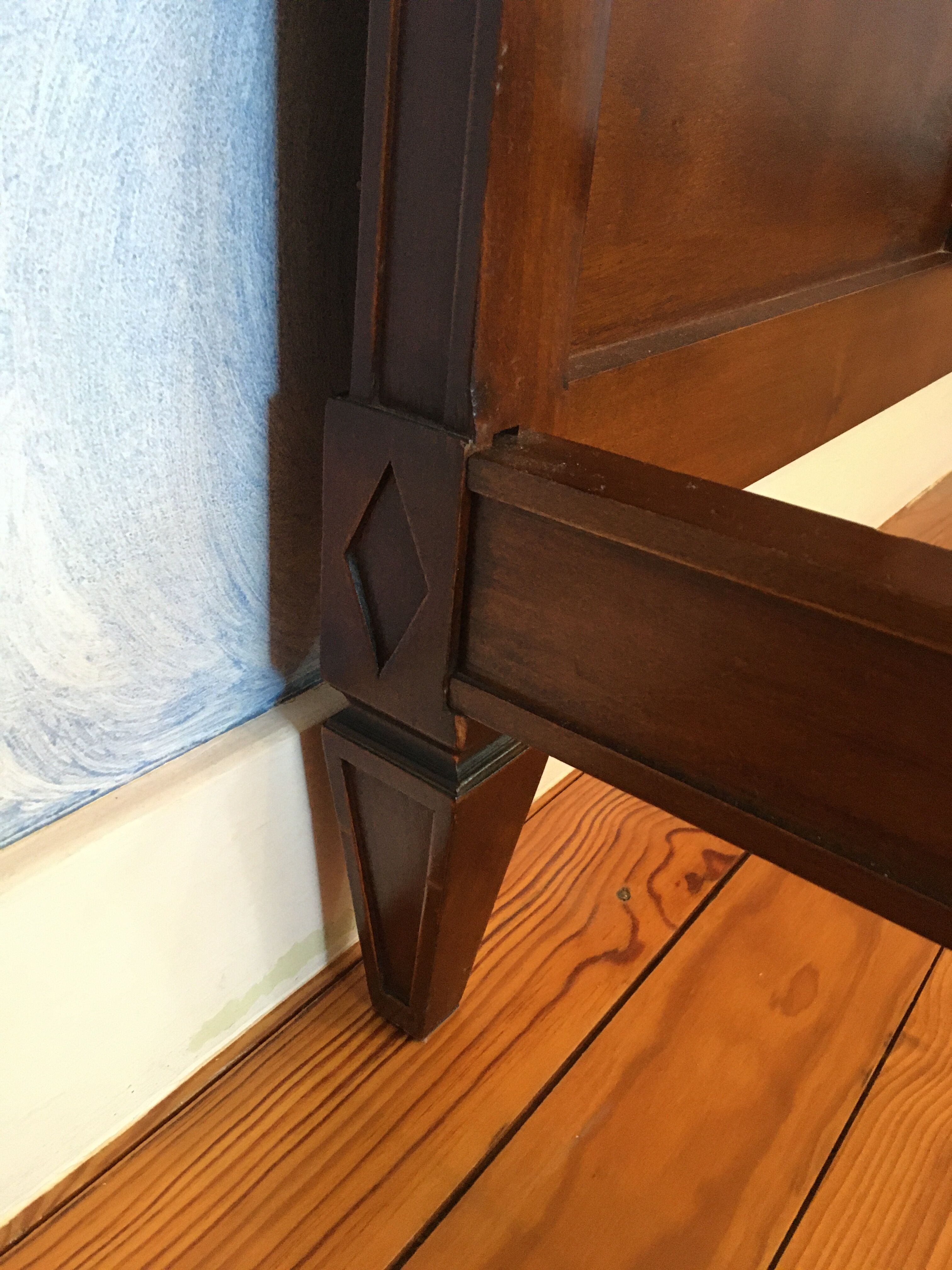 Twin bed with braces 100 x 190