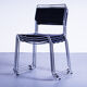 Set of 4 Giandomenico Belotti leather dining chairs for Alias 80s