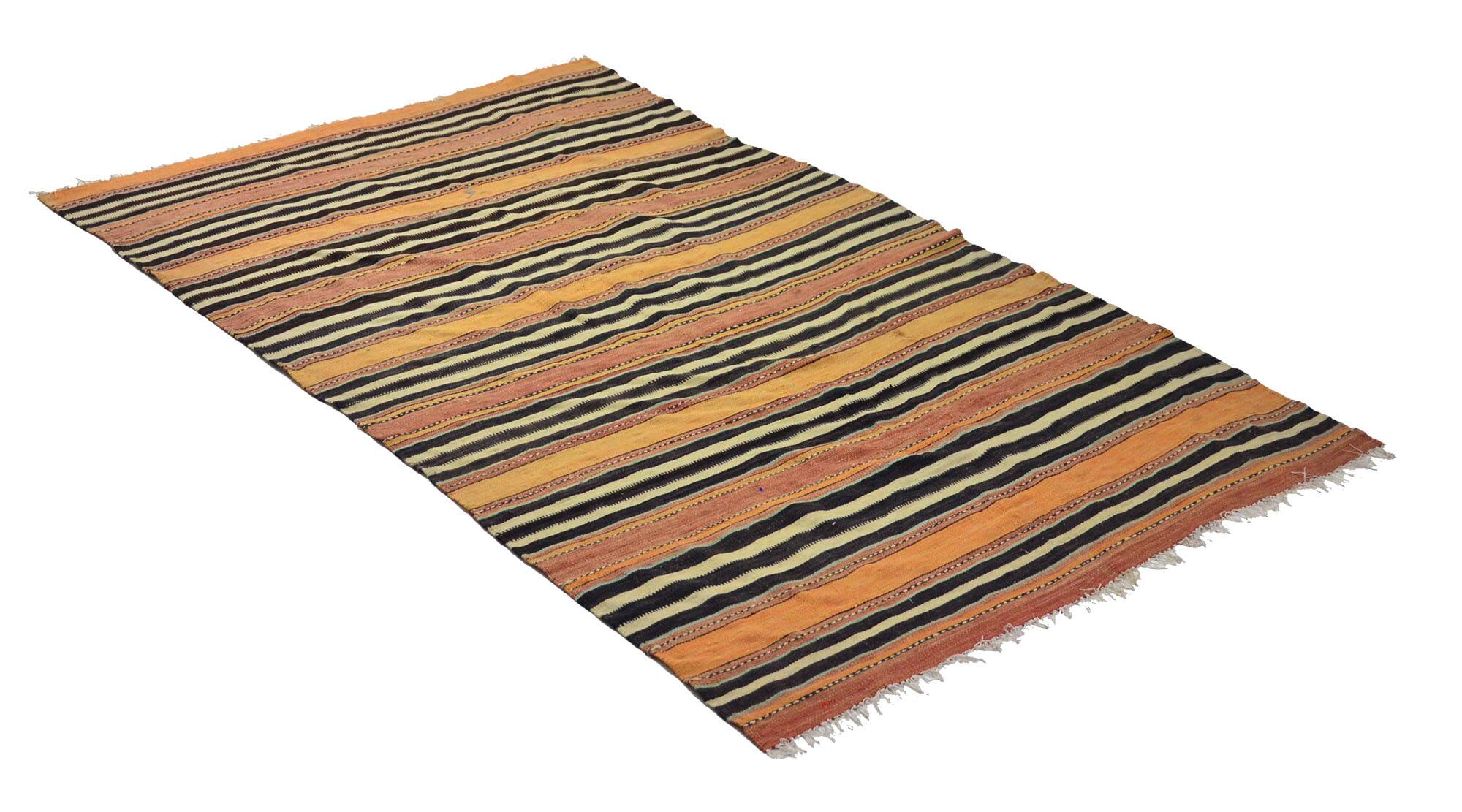 Kilim vintage d’Usak, 243 x 144 cm, laine 100 %, tissé à la main – années 1