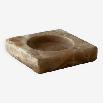 Square ashtray / empty vintage marble pocket