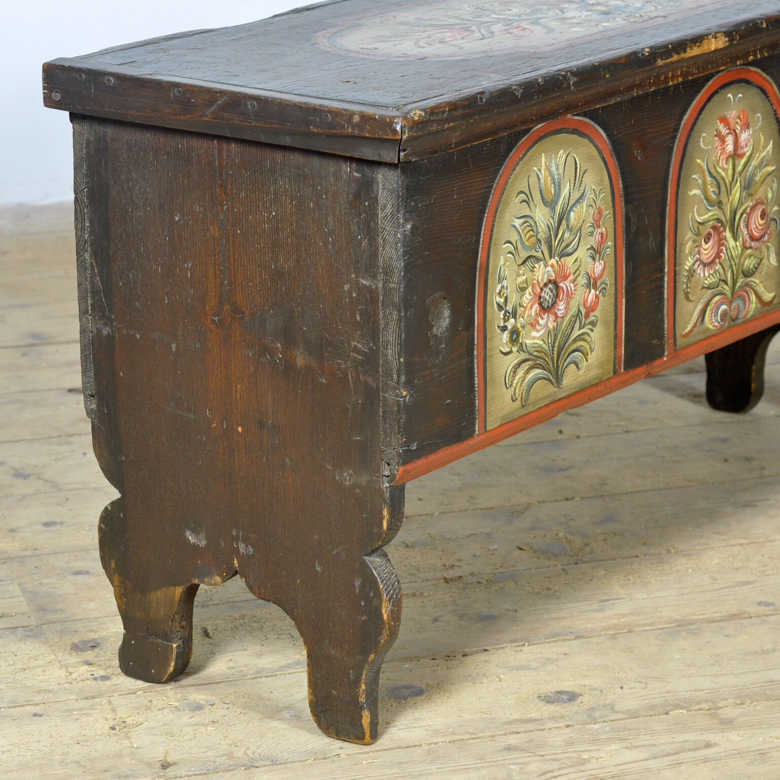 Folk art wedding chest, circa 1850