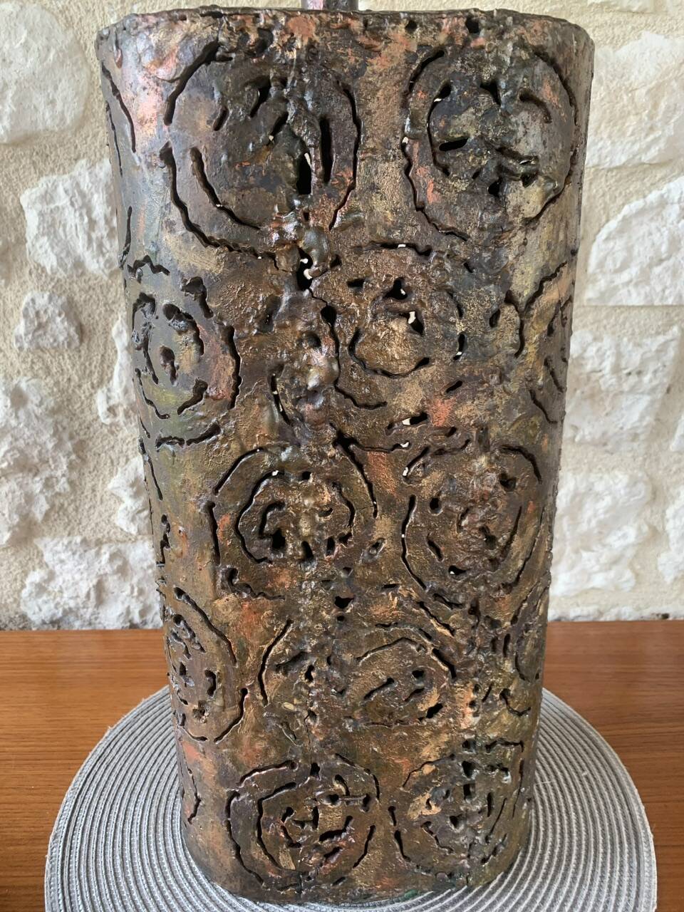 Pair of Brutalist table lamps by Irv Bramberg, 1960s