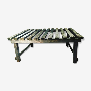 Table basse en bois de fleuriste années 50/60 pliable déco jardin