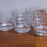 Très Joli Série De 6 Verre A Whisky Epi Fleury En Cristal D'arques