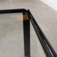 Square glass coffee table, Italian design, 1970s, made in Italy