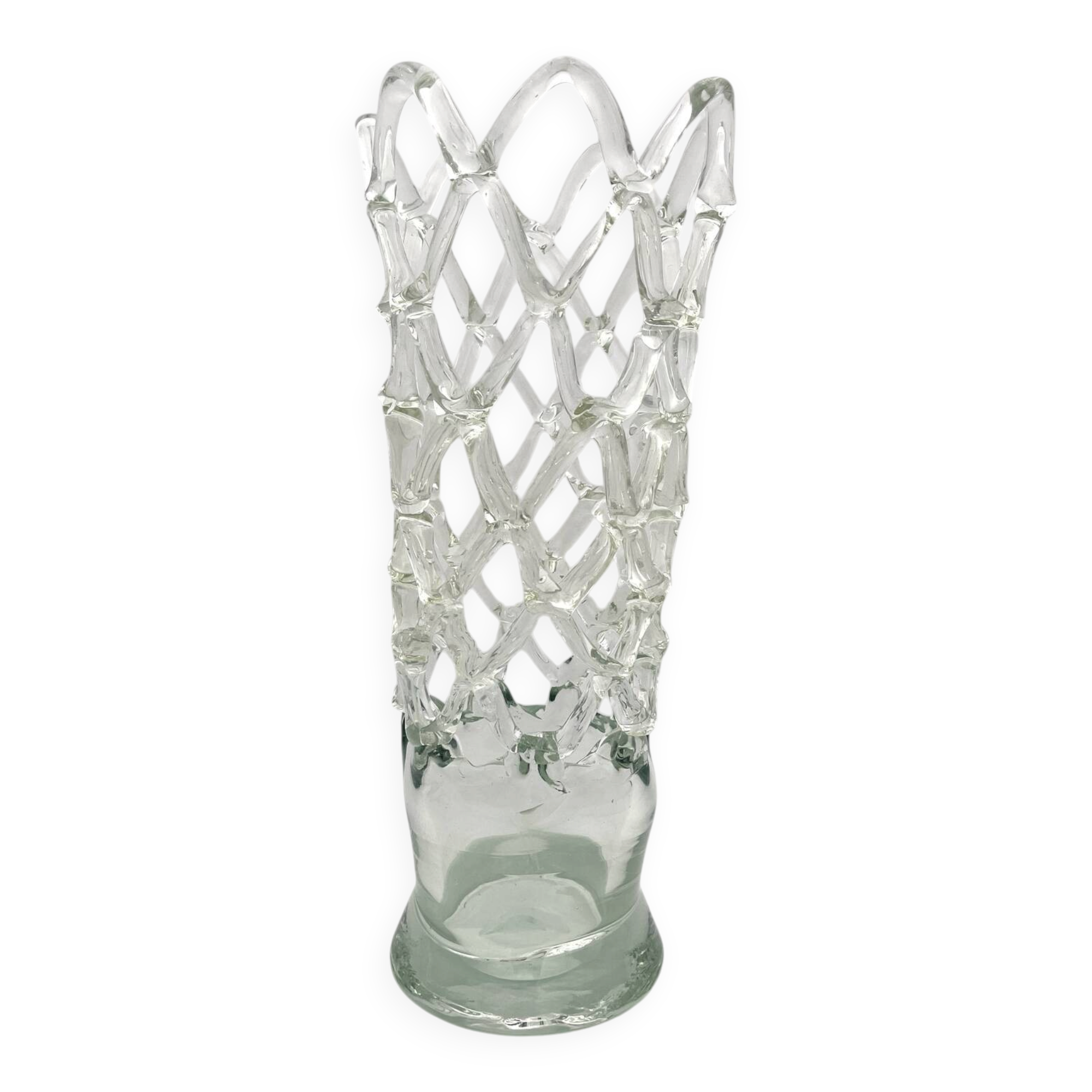 Vase Cage XXL - Murano Crystal Sculptural - 40cm - 1960-70