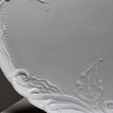 Vintage/antique large pie dish fine white Limoges porcelain.