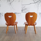 Set of 2 low pine chairs by Carl Malmsten for Svensk Fur 1950