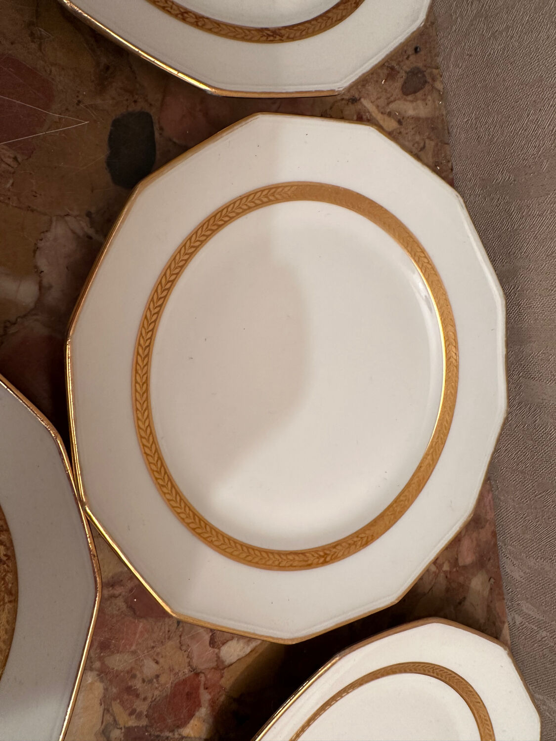 F. Legrand Limoges - Service à Dessert 2 Plat Gâteaux/Tartes + 11 assi