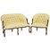 Ensemble sièges style Napoléon III en Rope Twist: fauteuil & canapé Chesterfield