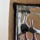Square trinket dish in glazed ceramic, signed by F. Baudet, France 1970