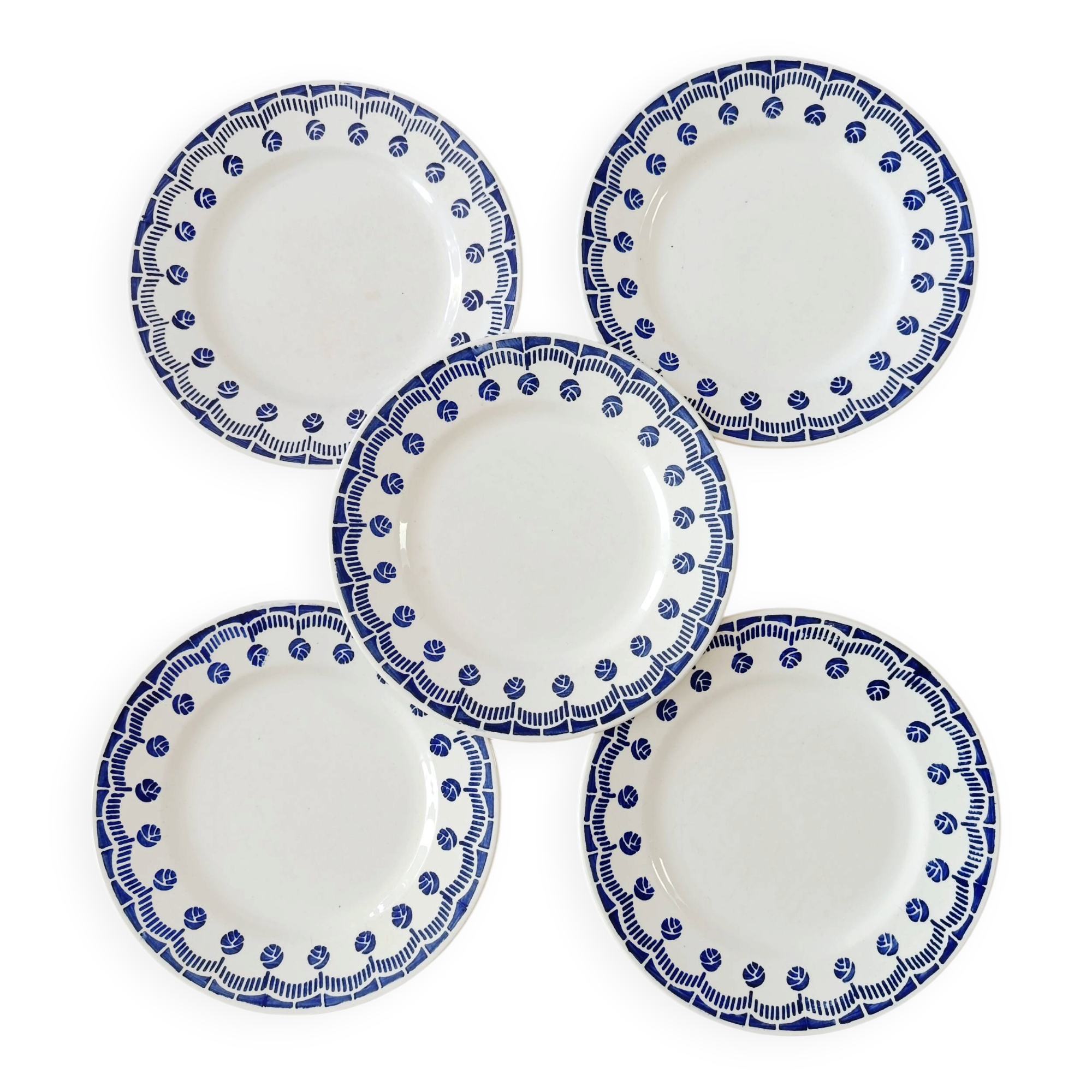 Lot de 5 assiettes a dessert Ceranord